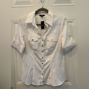 Reitmans White Button-Up Shirt